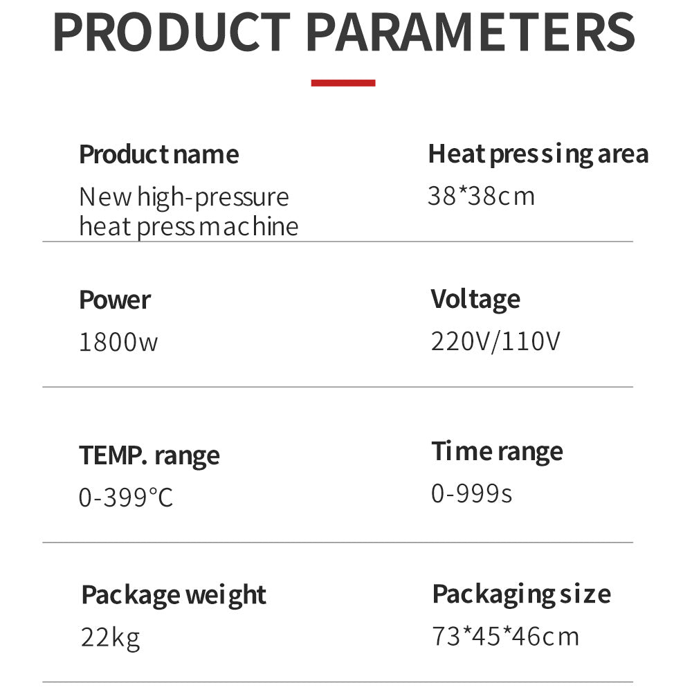 heat-press-main-parameters
